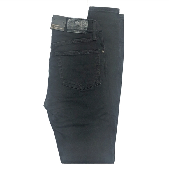 Frye Addie Classic Mid Rise Fitted Skinny Jeans Black Ember Size 25 - Picture 1 of 16